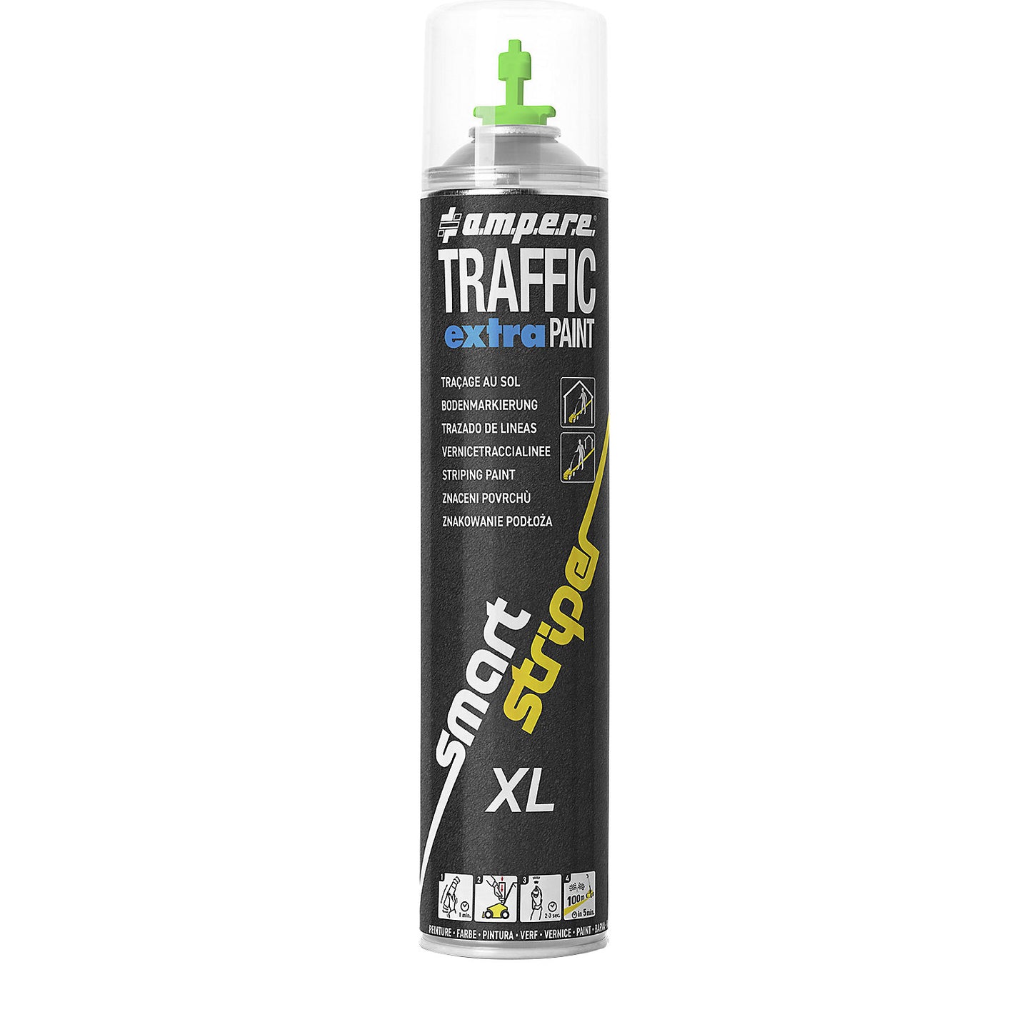Traffic extra Paint® XL marking paint, contents 750 ml, pack of 6, green.