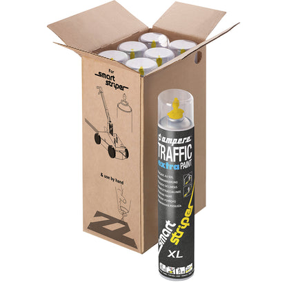 Traffic extra Paint® XL marking paint, contents 750 ml, pack of 6, orange.