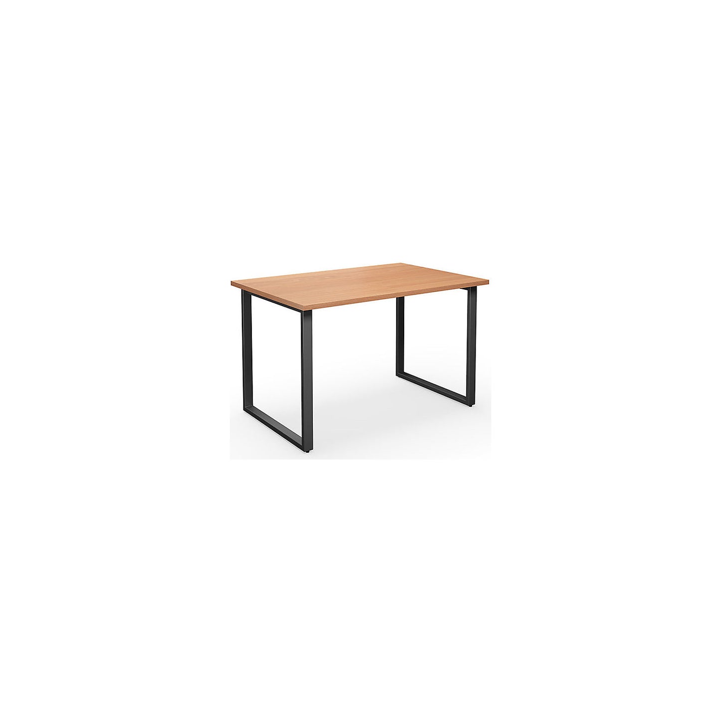 DUO-O multi-purpose desk, straight tabletop, depth 800 mm, width 1200 mm, beech / black.