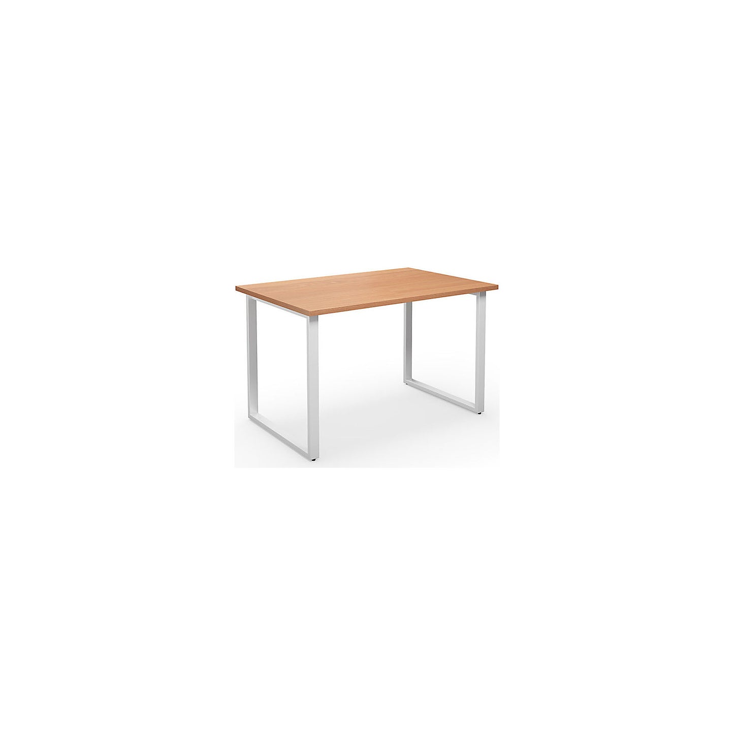 DUO-O multi-purpose desk, straight tabletop, depth 800 mm, width 1200 mm, beech / white.