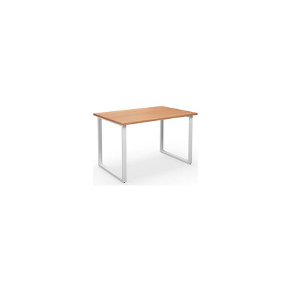 DUO-O multi-purpose desk, straight tabletop, depth 800 mm, width 1200 mm, beech / white.