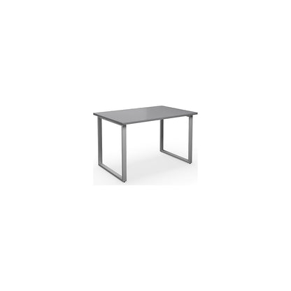 DUO-O multi-purpose desk, straight tabletop, depth 800 mm, width 1200 mm, light grey / silver.
