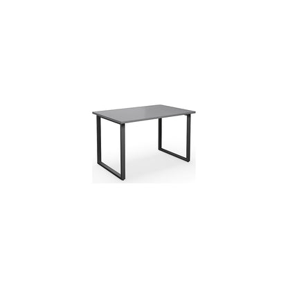 DUO-O multi-purpose desk, straight tabletop, depth 800 mm, width 1200 mm, light grey / black.