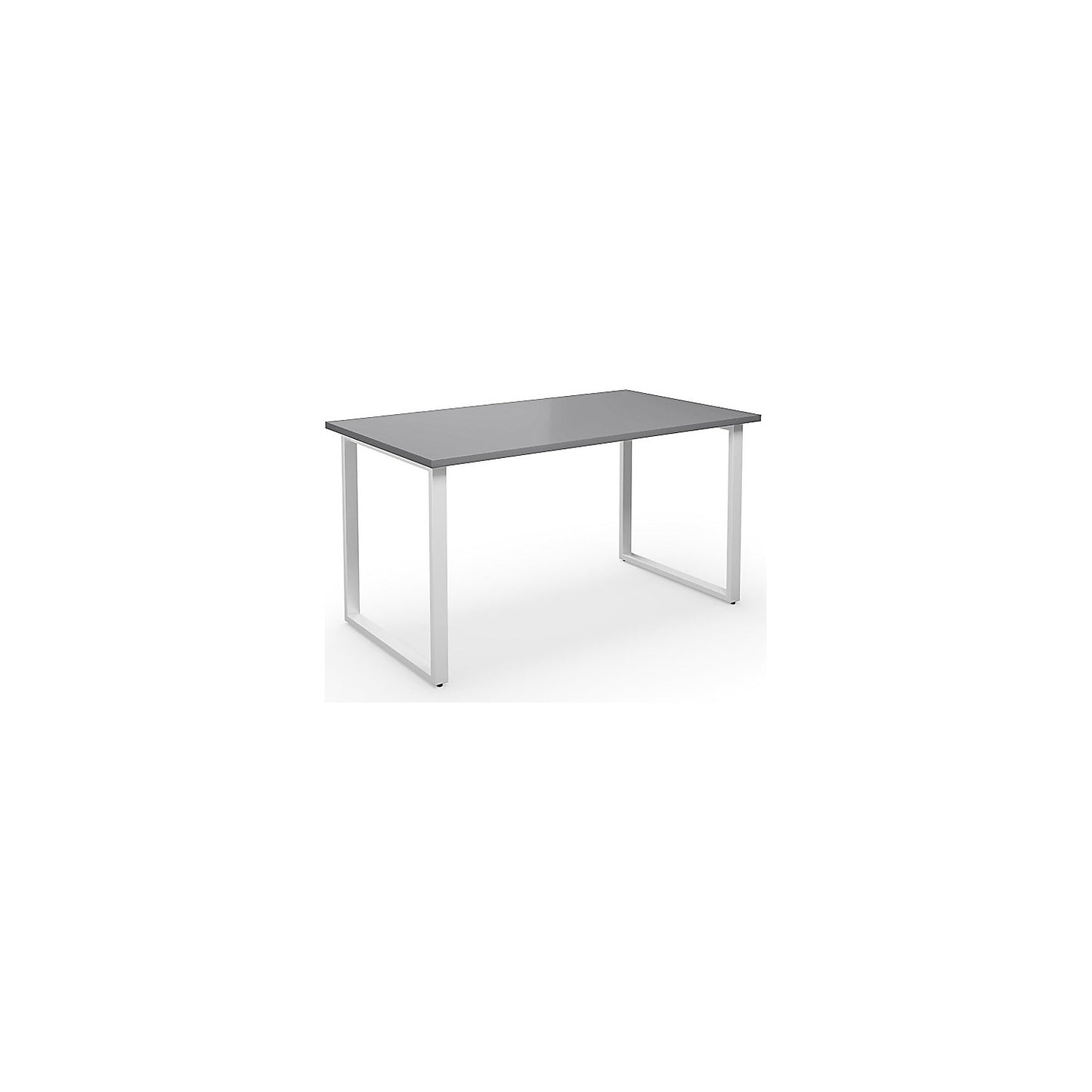 DUO-O multi-purpose desk, straight tabletop, depth 800 mm, width 1400 mm, light grey / white.