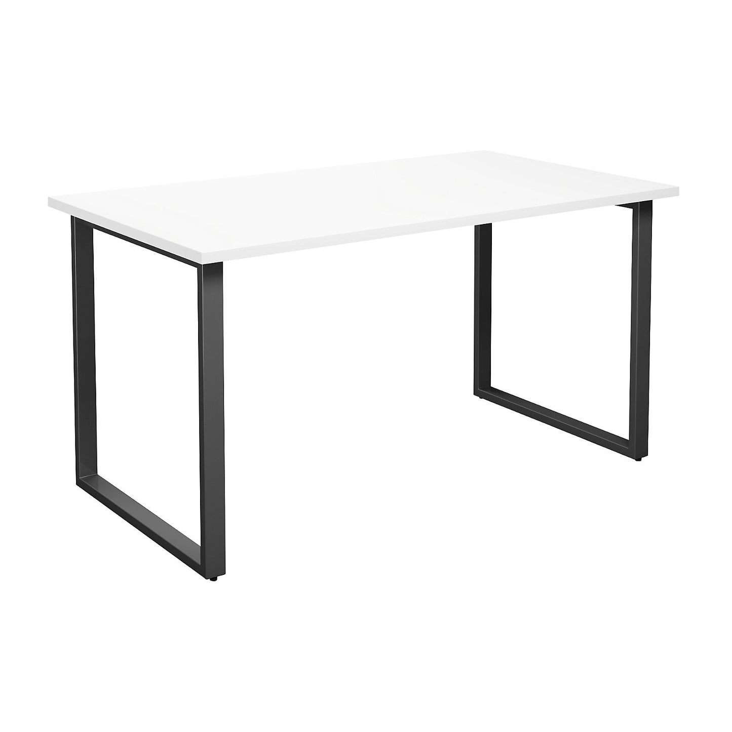 DUO-O multi-purpose desk, straight tabletop, depth 800 mm, width 1400 mm, white / black.