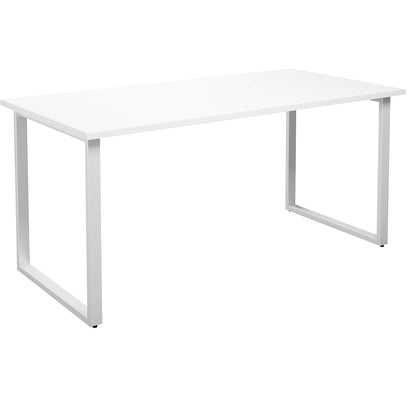DUO-O multi-purpose desk, straight tabletop, depth 800 mm, width 1600 mm, white / white.