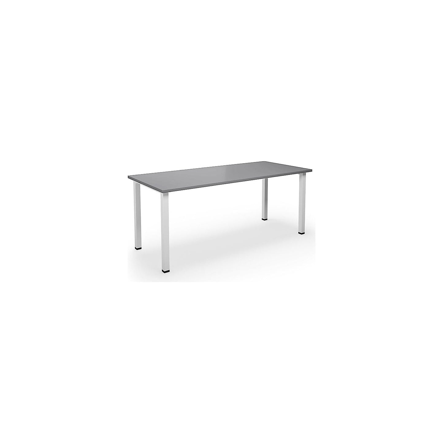 DUO-U multi-purpose desk, straight tabletop, depth 800 mm, width 1800 mm, light grey, white.