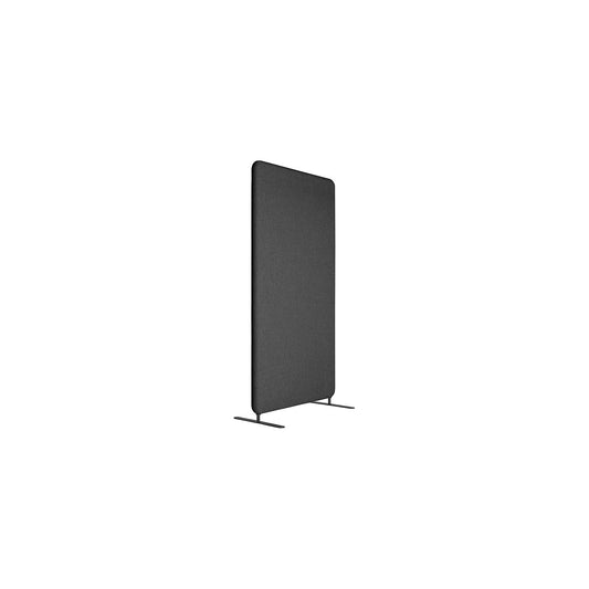 Softline Salsa acoustic partition, fabric, HxW 1700 x 1200 mm, dark grey.