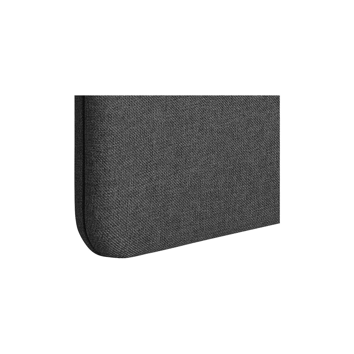 Softline Salsa acoustic desk partition, top mounted, height 450 mm, fabric, width 1800 mm, dark grey.