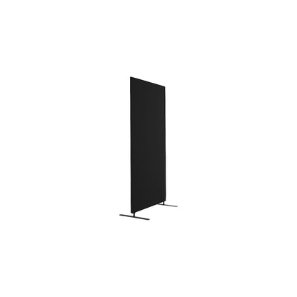 Standard acoustic partition, straight corners, height 1500 mm, incl. feet, width 1200 mm, black.