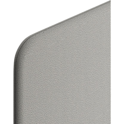 Standard acoustic partition, rounded corners, height 1500 mm, incl. feet, width 1000 mm, grey.