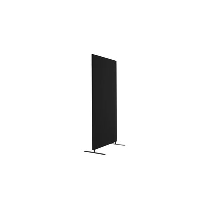 Standard acoustic partition, straight corners, height 1500 mm, incl. feet, width 800 mm, black.