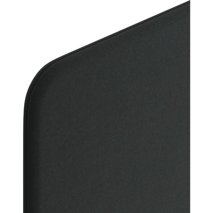 Standard acoustic partition, straight corners, height 1500 mm, incl. feet, width 800 mm, black.