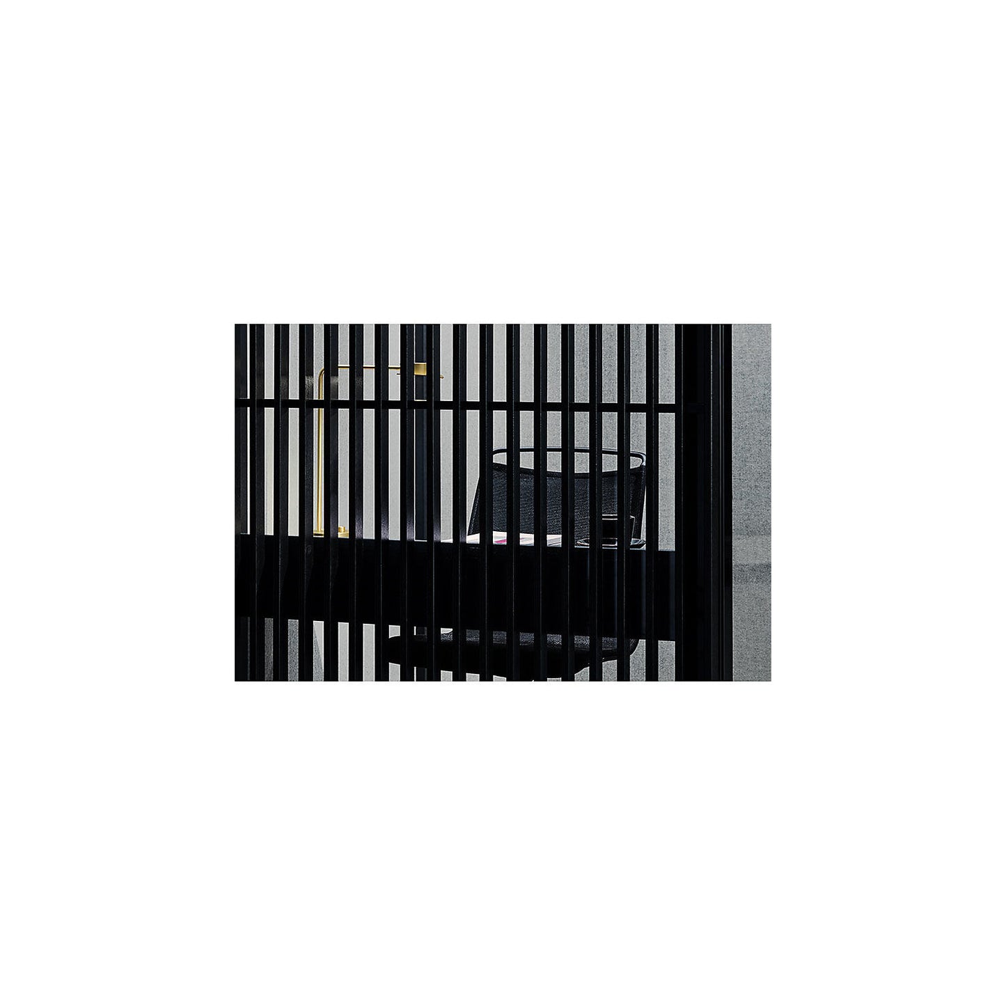 Lattice panel for Zen Pod, narrow side, HxW 2245 x 1200 mm, black.