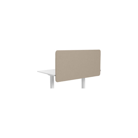 Softline Salsa acoustic desk partition, suspended downwards, height 650 mm, fabric, width 1600 mm, beige.