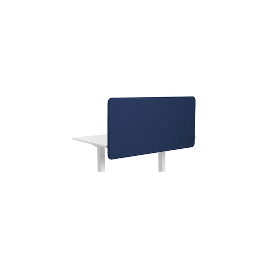 Softline Salsa acoustic desk partition, suspended downwards, height 650 mm, fabric, width 1600 mm, blue.