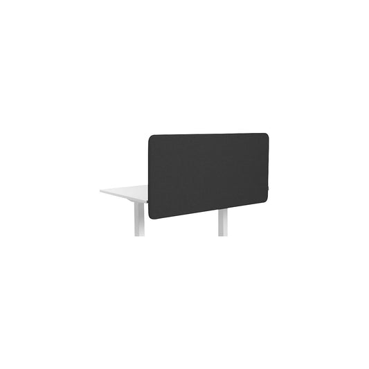 Softline Salsa acoustic desk partition, suspended downwards, height 650 mm, fabric, width 600 mm, black.