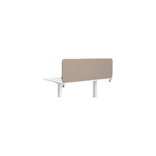 Softline Salsa acoustic desk partition, top mounted, height 450 mm, fabric, width 600 mm, beige.