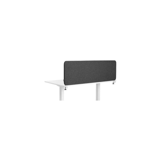 Softline Salsa acoustic desk partition, top mounted, height 450 mm, fabric, width 2000 mm, dark grey.