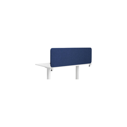 Softline Salsa acoustic desk partition, top mounted, height 450 mm, fabric, width 600 mm, blue.
