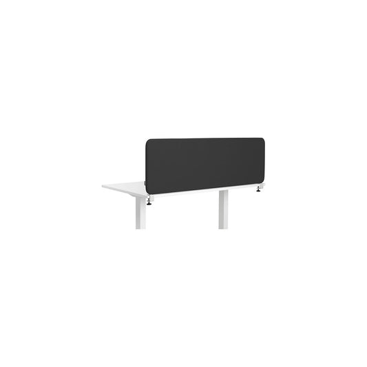 Softline Salsa acoustic desk partition, top mounted, height 450 mm, fabric, width 1600 mm, black.