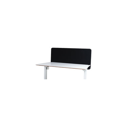 Softline Event acoustic desk partition, suspended downwards, height 650 mm, fabric, width 1400 mm, black.