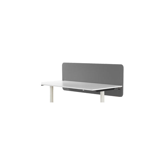 Softline Event acoustic desk partition, suspended downwards, height 650 mm, fabric, width 1600 mm, grey.