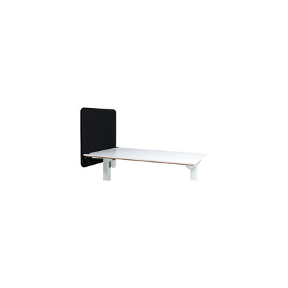 Softline Event acoustic desk partition, suspended downwards, height 650 mm, fabric, width 600 mm, black.