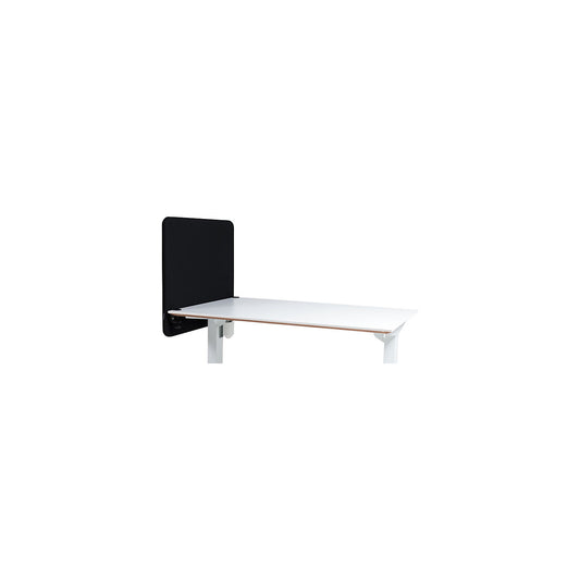 Softline Event acoustic desk partition, suspended downwards, height 650 mm, fabric, width 600 mm, black.