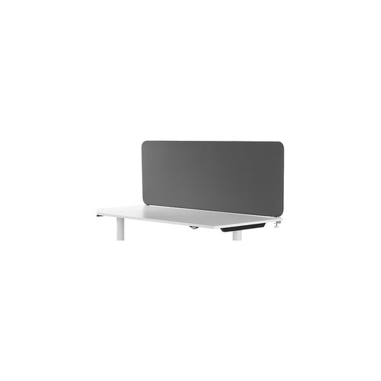 Softline Event acoustic desk partition, top mounted, HxD 450 x 30 mm, fabric, width 1600 mm, grey.