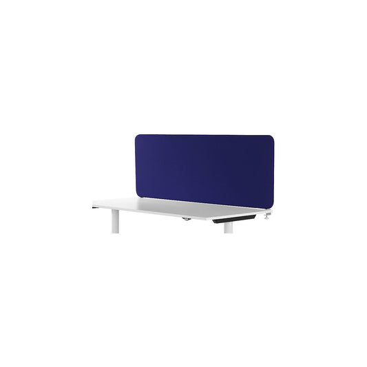 Softline Event acoustic desk partition, top mounted, HxD 450 x 30 mm, fabric, width 1800 mm, blue.