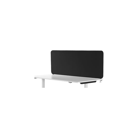 Softline Event acoustic desk partition, top mounted, HxD 450 x 30 mm, fabric, width 1600 mm, black.