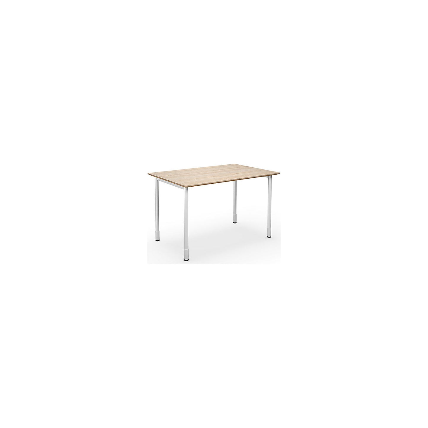 DUO-C Trend multi-purpose desk, straight tabletop, depth 800 mm, width 1200 mm, oak / white.