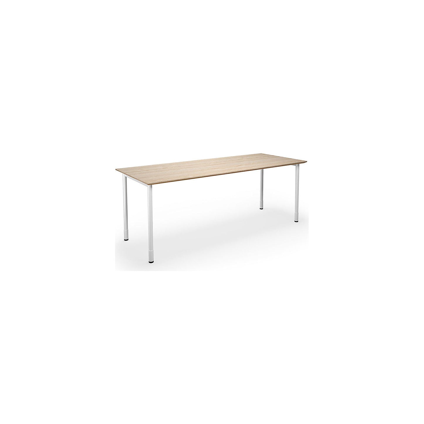 DUO-C Trend multi-purpose desk, straight tabletop, depth 800 mm, width 2000 mm, oak / white.