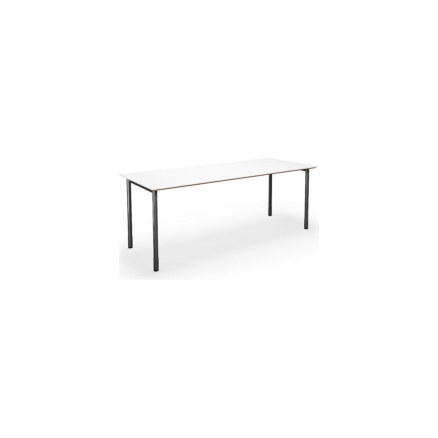 DUO-C Trend multi-purpose desk, straight tabletop, depth 800 mm, width 1800 mm, white / black.