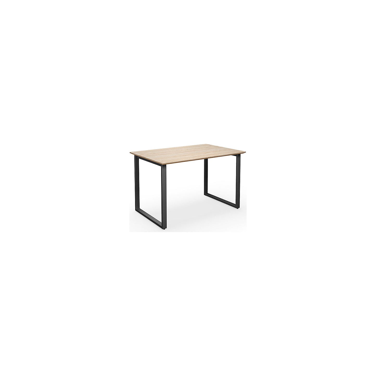 DUO-O Trend multi-purpose desk, straight tabletop, depth 800 mm, width 1200 mm, oak / black.