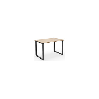 DUO-O Trend multi-purpose desk, straight tabletop, depth 800 mm, width 1200 mm, oak / black.