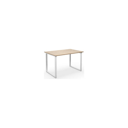 DUO-O Trend multi-purpose desk, straight tabletop, depth 800 mm, width 1200 mm, oak / white.