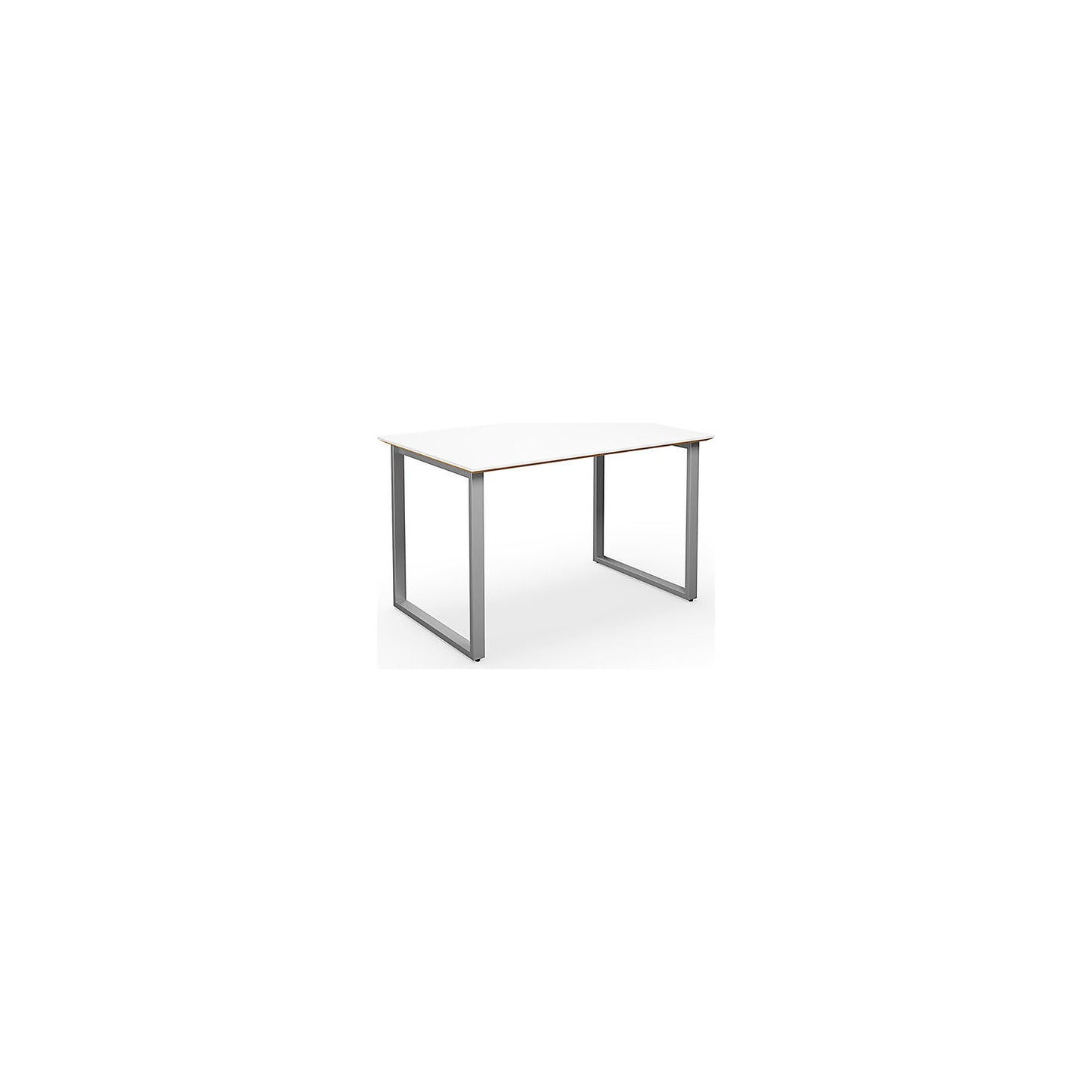 DUO-O Trend multi-purpose desk, straight tabletop, depth 800 mm, width 1200 mm, white / silver.