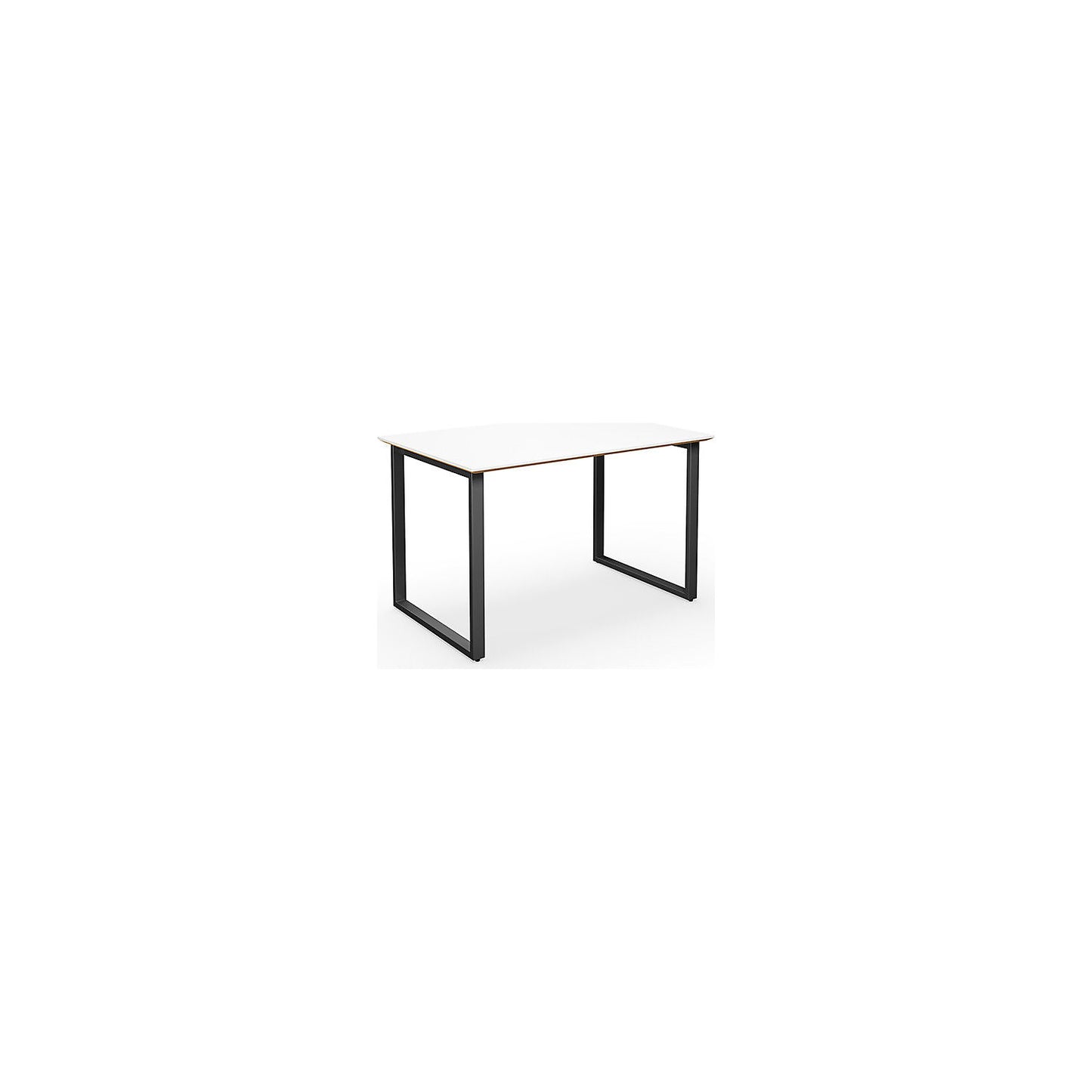 DUO-O Trend multi-purpose desk, straight tabletop, depth 800 mm, width 1200 mm, white / black.