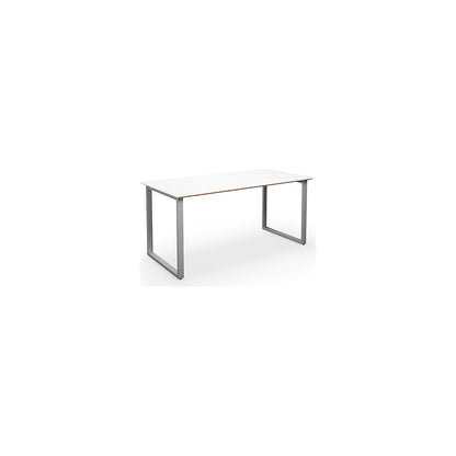 DUO-O Trend multi-purpose desk, straight tabletop, depth 800 mm, width 1600 mm, white / silver.
