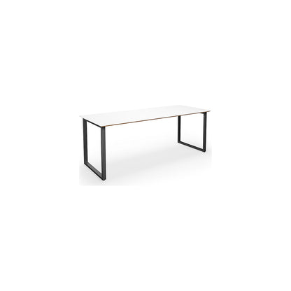 DUO-O Trend multi-purpose desk, straight tabletop, depth 800 mm, width 2000 mm, white / black.