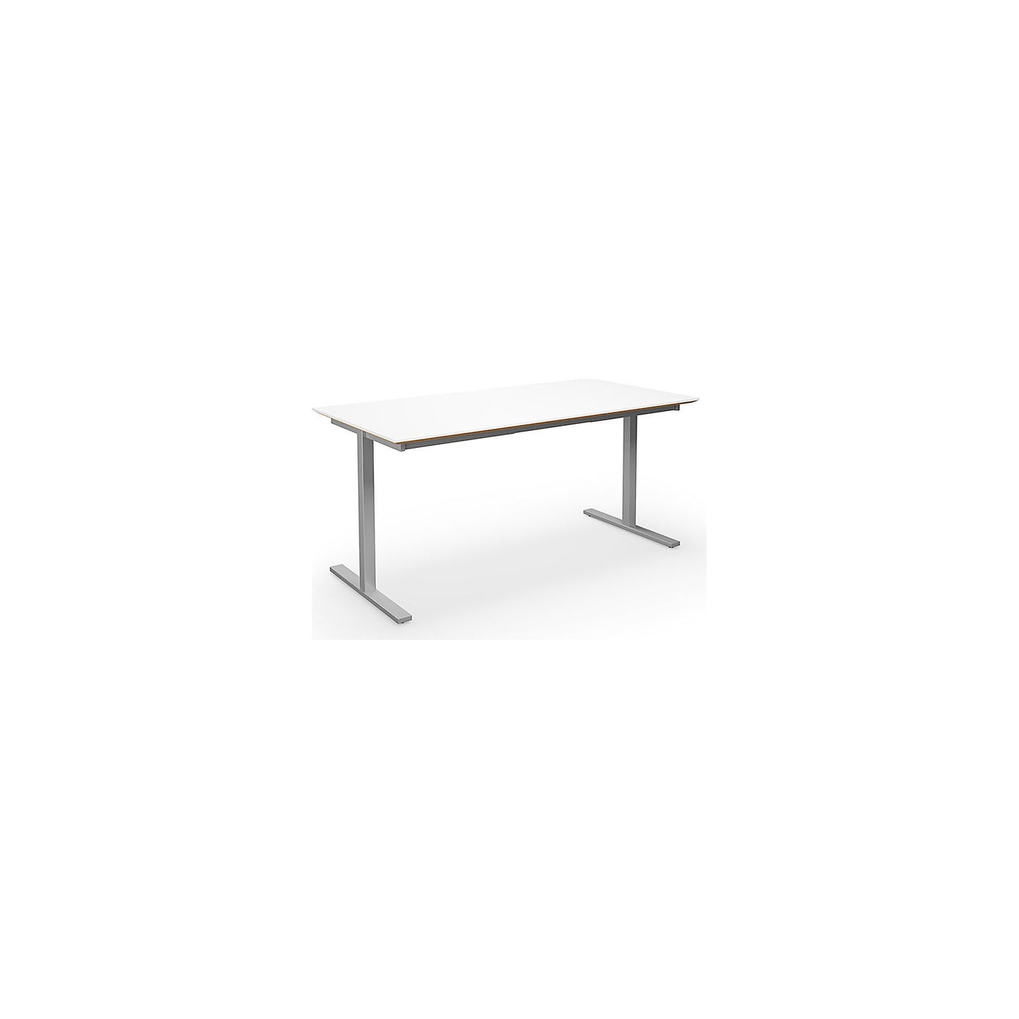 DUO-T Trend multi-purpose desk, straight tabletop, depth 800 mm, width 1400 mm, white / silver.