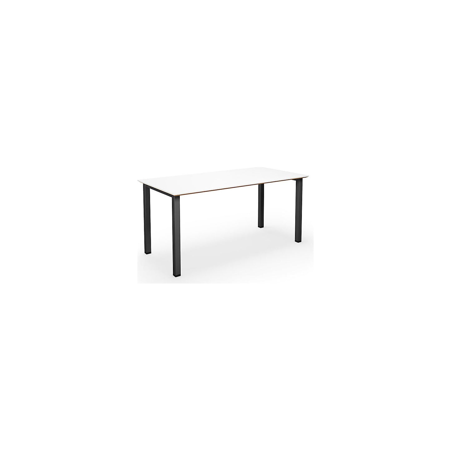 DUO-U Trend multi-purpose desk, straight tabletop, depth 800 mm, width 1400 mm, white, black.