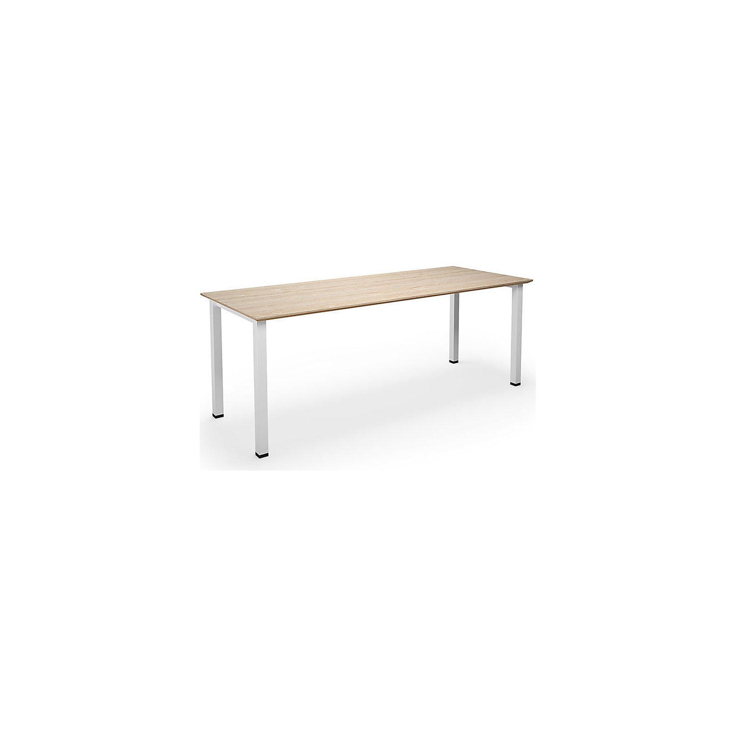 DUO-U Trend multi-purpose desk, straight tabletop, depth 800 mm, width 1800 mm, oak, white.