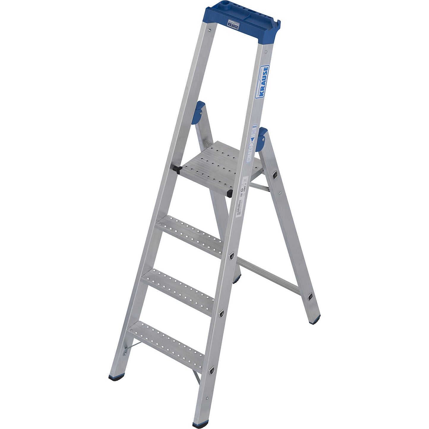 Aluminium stepladder, with R13 anti-slip properties, single sided access, 4 steps incl. platform.