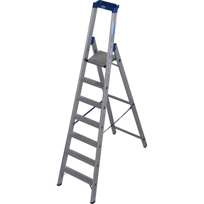Aluminium stepladder, with R13 anti-slip properties, single sided access, 7 steps incl. platform.