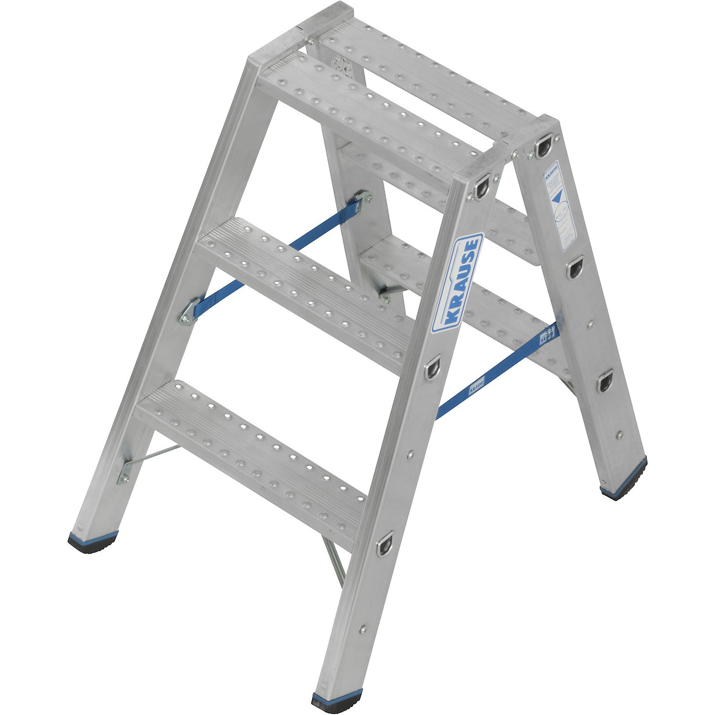 Aluminium stepladder, with R13 anti-slip properties, double sided access, 2x3 steps.