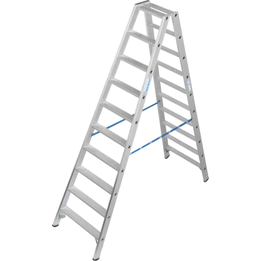 Aluminium stepladder, with R13 anti-slip properties, double sided access, 2x10 steps.