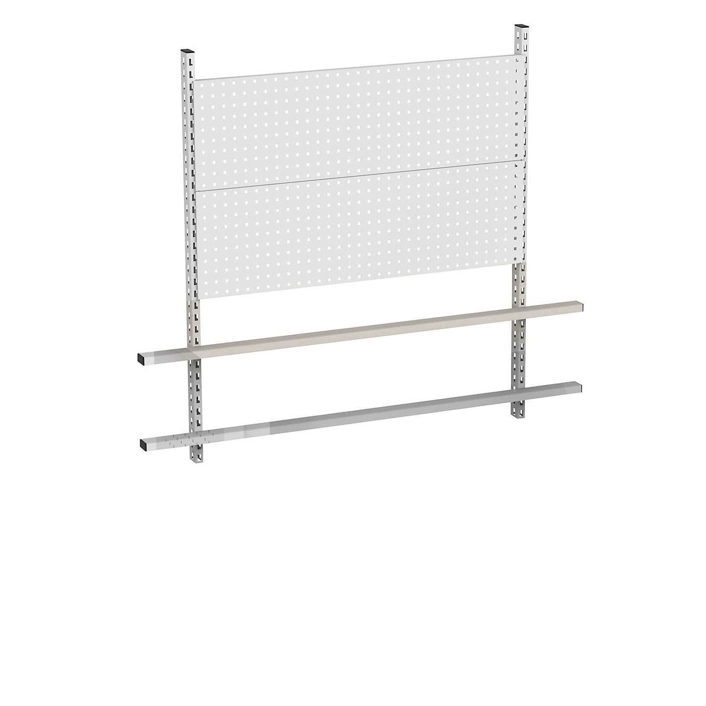 Add-on for table with perforated walls, with 2 supports and 2 perforated rear panels, width 1685 mm.